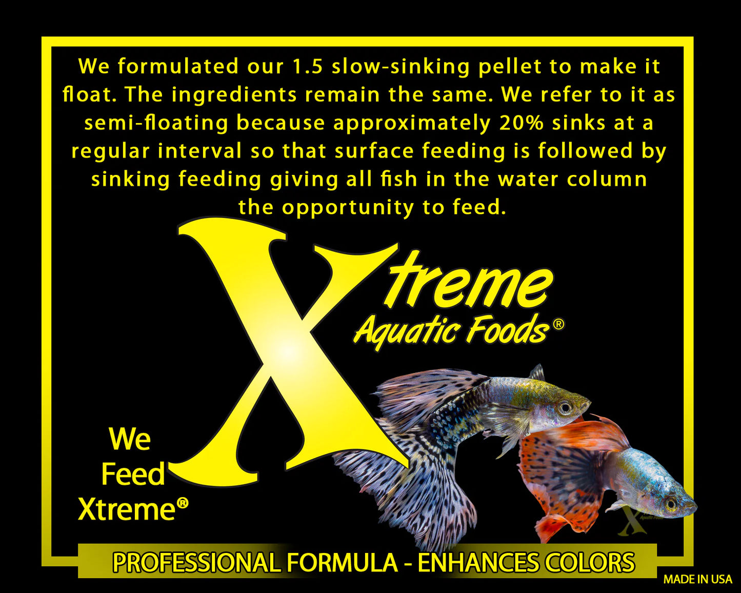 (Xtreme Aquatic Foods) NICE™ - 1.5 mm Semi-Floating Pellets