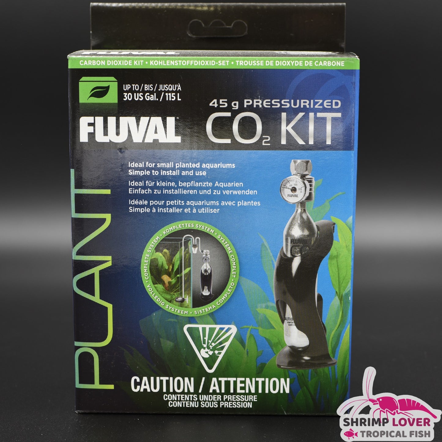 Fluval Pressurized 45 g CO2 Kit - For aquariums up to 115 L (30 US gal)