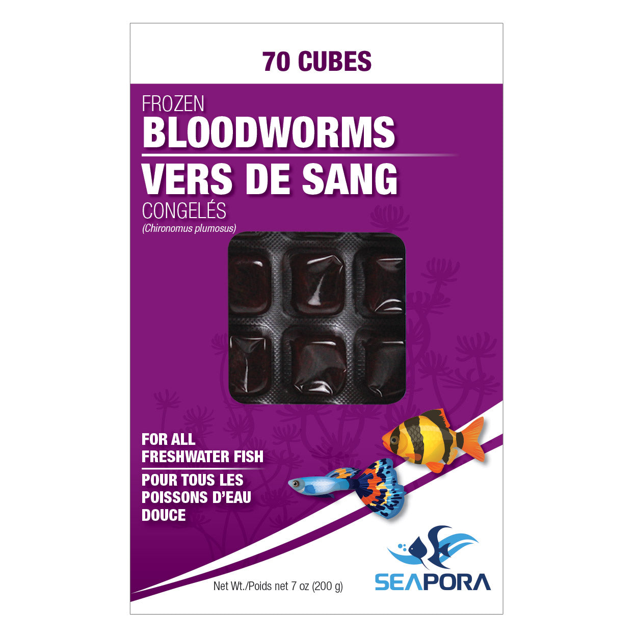 Frozen Bloodworms - 70 Cubes - 200 g