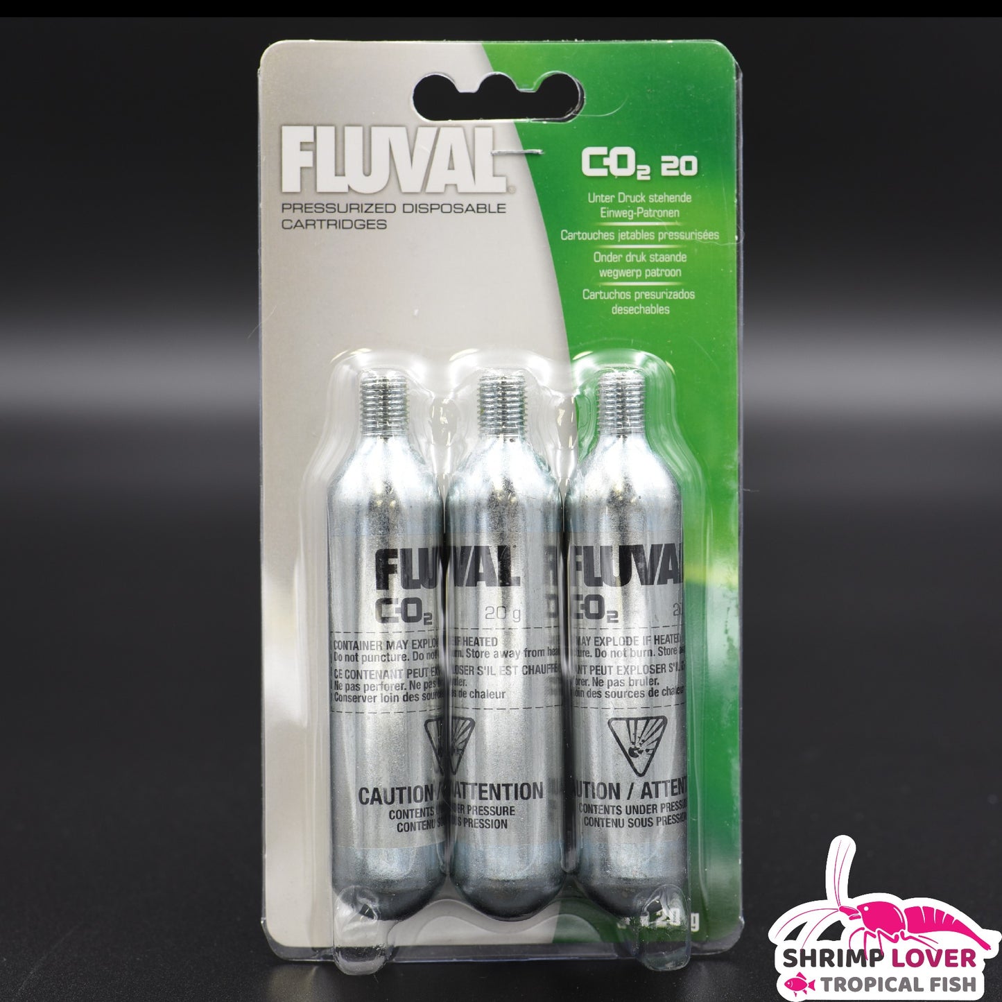 Fluval Pressurized Disposable CO2 Cartridges - 3 x 20 g