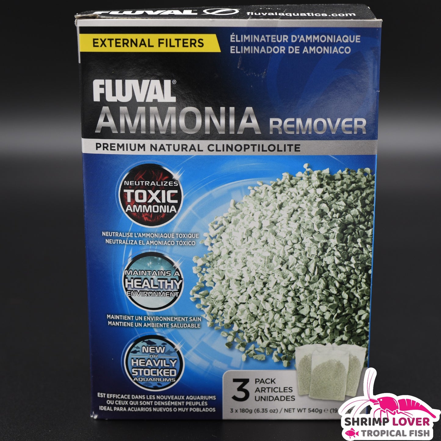 Fluval Ammonia Remover - 3 x 180 g (6.3 oz)