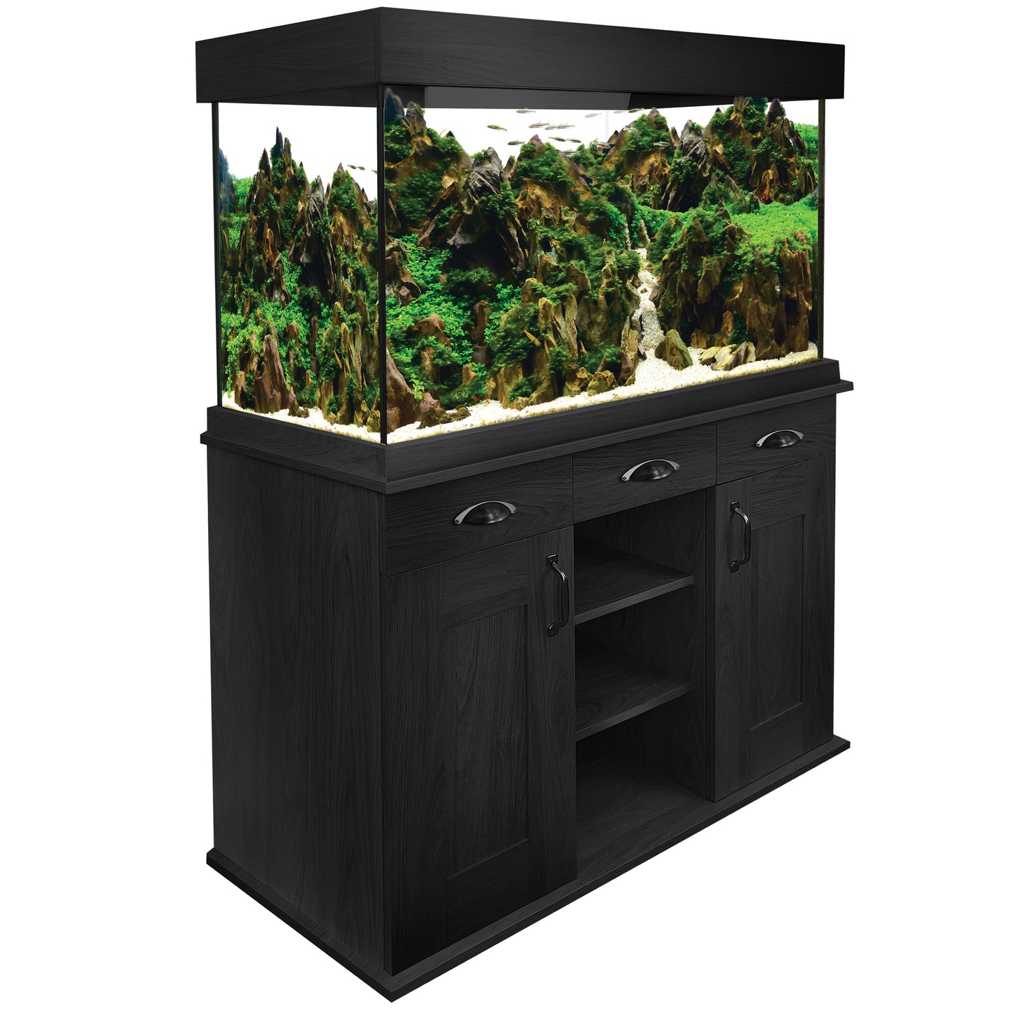 Shaker Aquarium Set, 66.5 US Gal / 252 L - Black Oak (Pre-Order Only) (Free Delivery to your Driveway available within 10km from store)