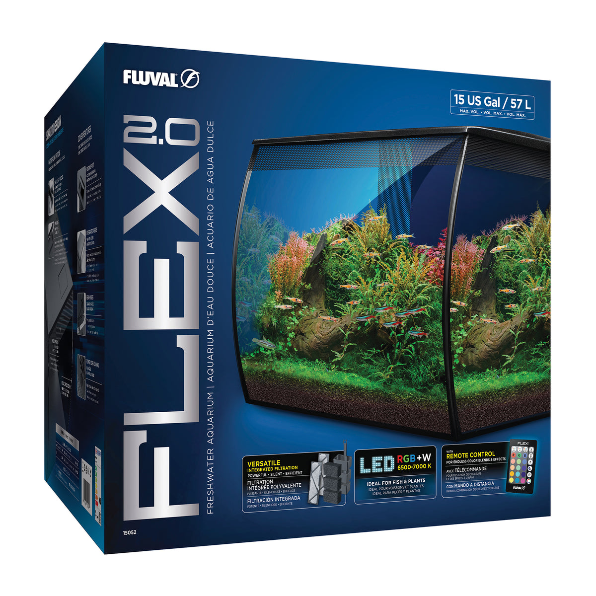 Fluval FLEX 2.0 Aquarium Kit - 57 L (15 US gal)