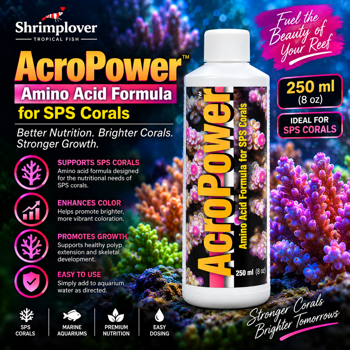 AcroPower Amino Acid Formula for SPS Corals - 250 ml