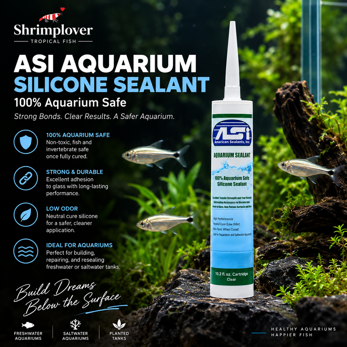 ASI Aquarium Silicone Sealant (Black)