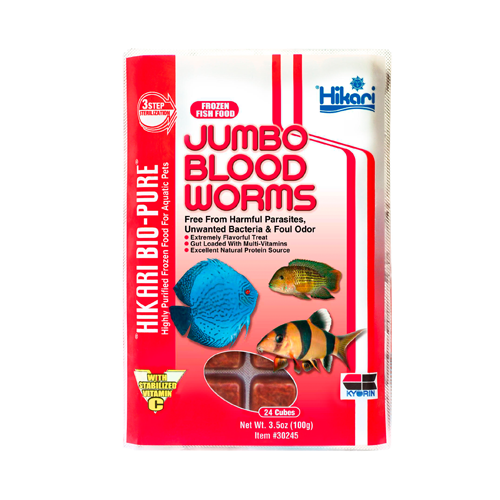 Frozen Jumbo Blood Worms 3.5oz Cubes