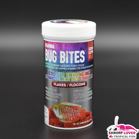 Fluval Bug Bites Colour Enhancing Flakes - 45 g (1.58 oz)