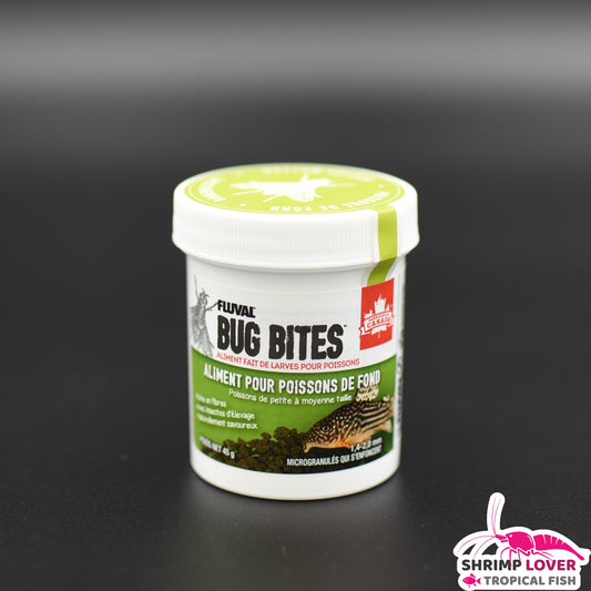 Fluval Bug Bites Bottom Feeder Formula - Small to Medium - 1.4-1.6 mm granules - 45 g