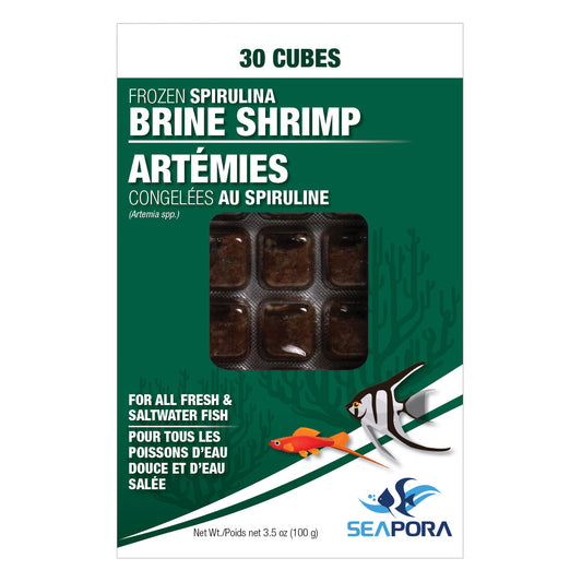 Frozen Spirulina Brine Shrimp - 30 Cubes - 100 g