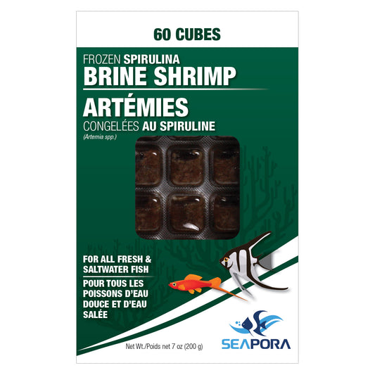Frozen Spirulina Brine Shrimp - 60 Cubes - 200 g