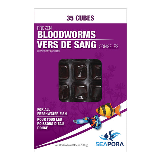 Frozen Bloodworms - 35 Cubes - 100 g