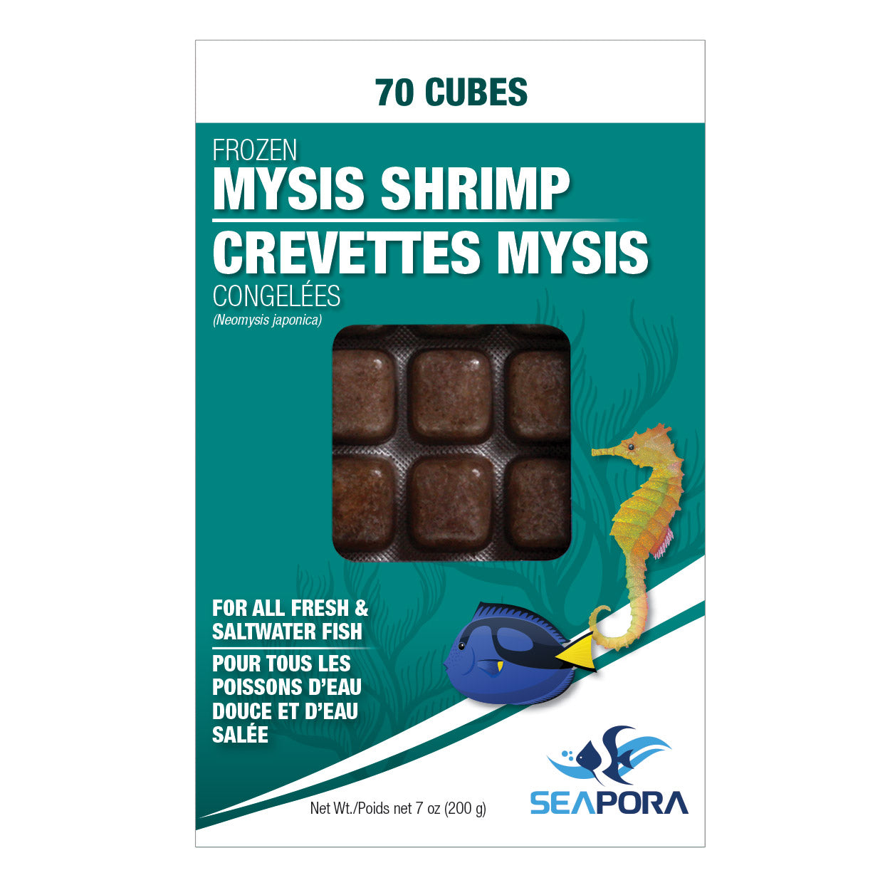 Frozen Mysis Shrimp - 70 Cubes - 200 g