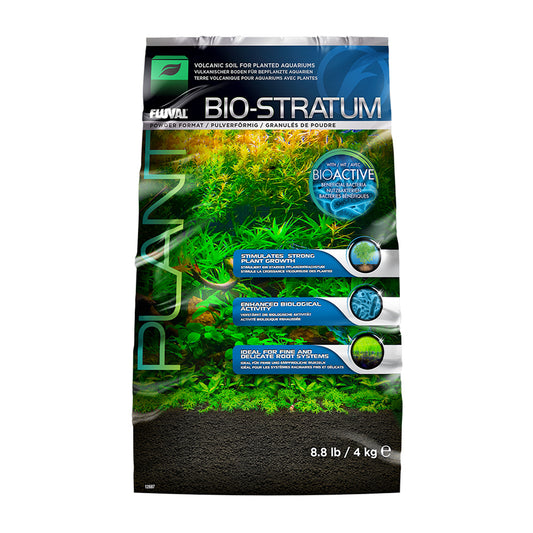 Fluval Bio-Stratum Volcanic Aquarium Soil - Powder Format - 4.4 kg (8.8 lb)