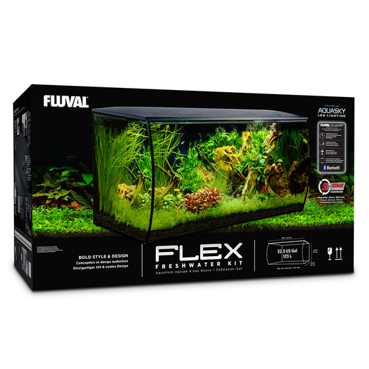 Fluval FLEX Aquarium Kit - Black - 123 L (32.5 US Gal) (Pre-Order Only) (Free Delivery to your Driveway available within 10km from store)
