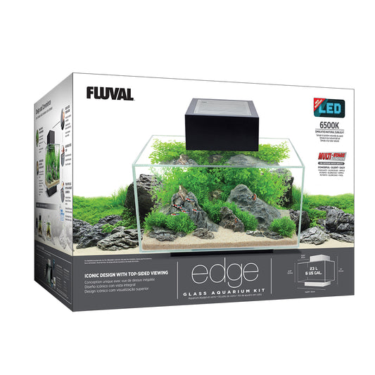 Fluval EDGE Aquarium Kit - 23 L (6 US gal) - Black (Pre-Order Only)(Free Delivery to your Driveway available within 10km from store)