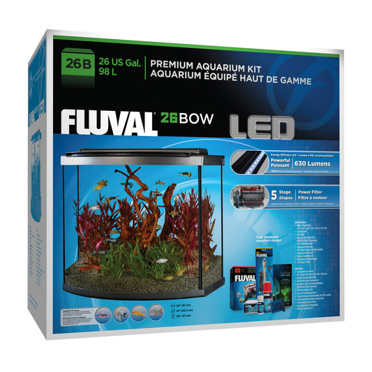 Fluval Premium Aquarium Kit with LED - 26 Bow - 98 L (26 US Gal) ( Pre-Order Only) (Free Delivery to your Driveway available within 10km from store)