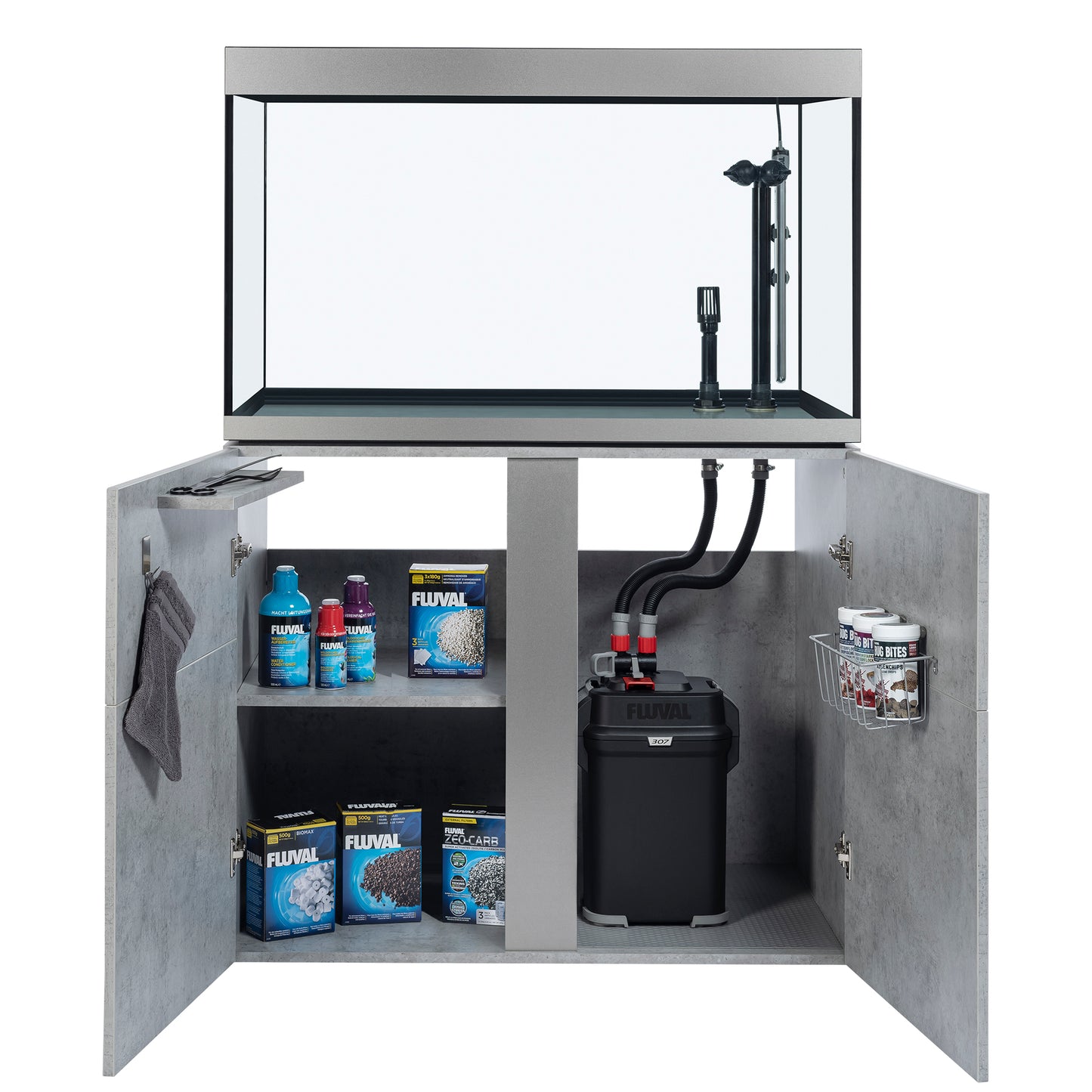 Fluval Siena Aquarium Kit - Chicago Concrete - 272 L (72 US gal) (Pre-Order Only) (Free Delivery to your Driveway available within 10km from store)