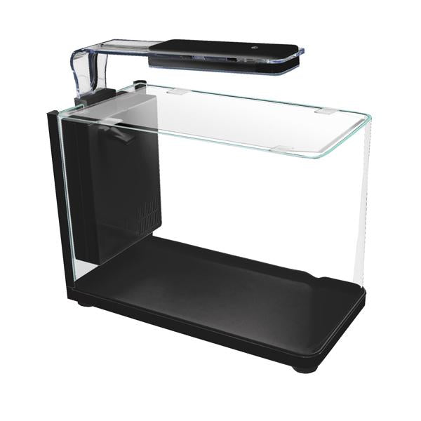 AQUATOP PCS-5GB PISCES 5 Gallon Modern Bullet Shaped Glass Aquarium Kit
